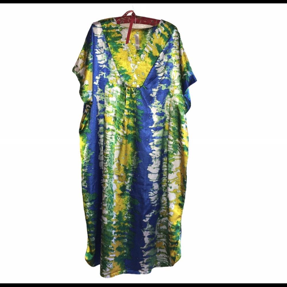 VINTAGE-WHITE STAG TIE-DYE KIMONO pullover